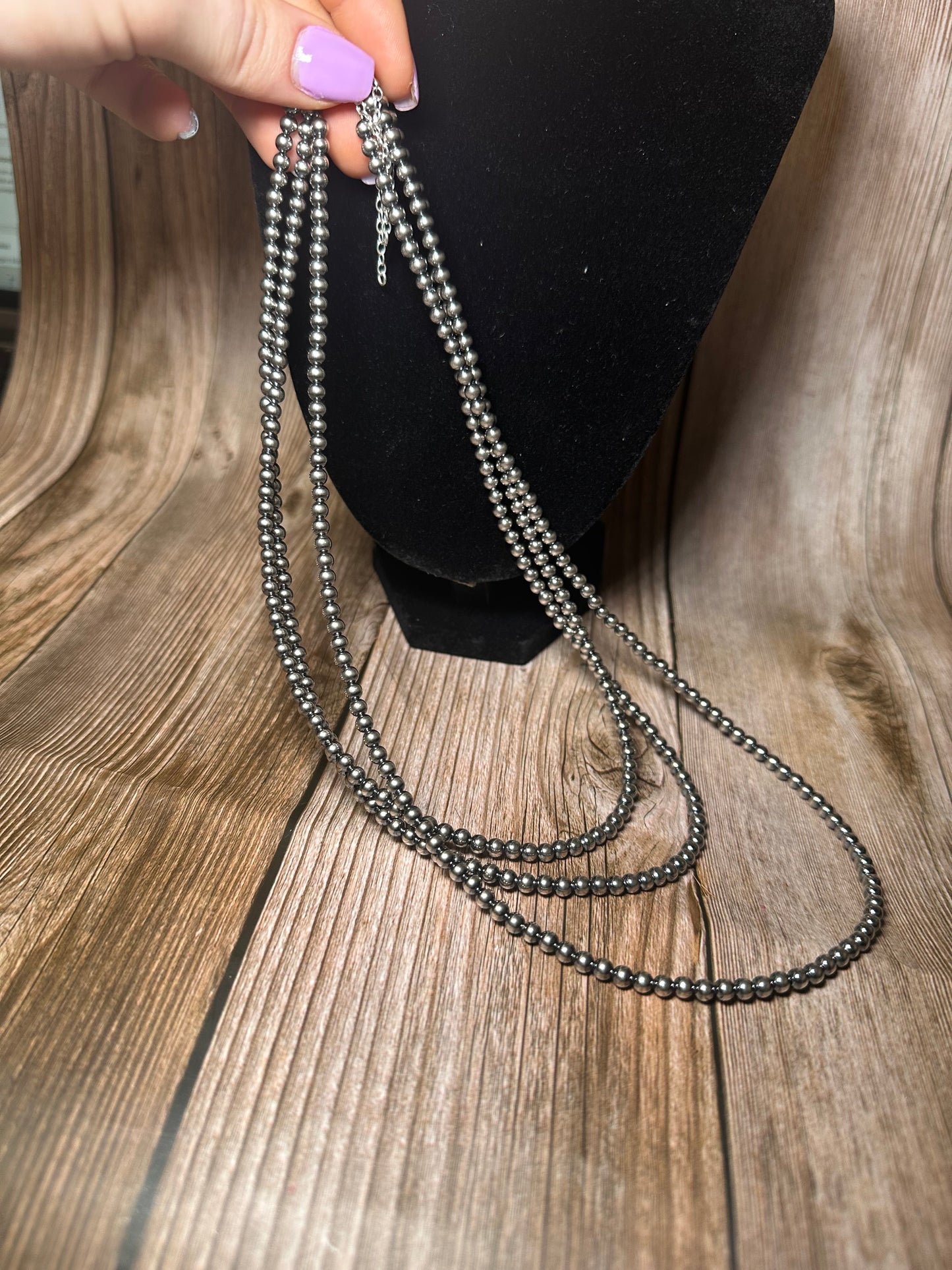 4mm  Build Your Own Sterling Silver Pearls Necklace 14"-24"