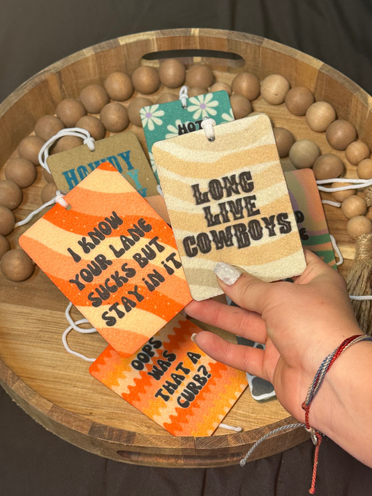 Car freshies - fun sayings - 5-8