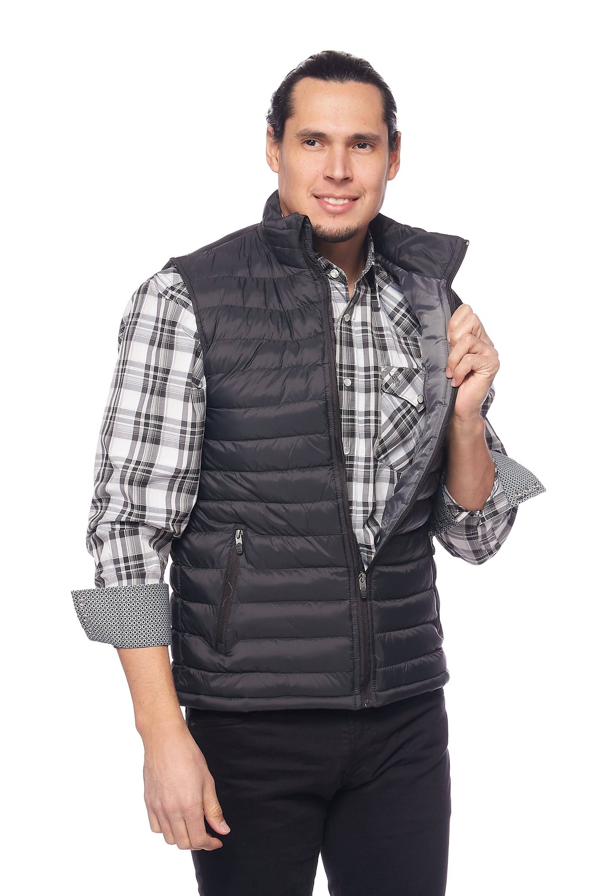Men's Nylon Quilted VEST with Contrast Lining