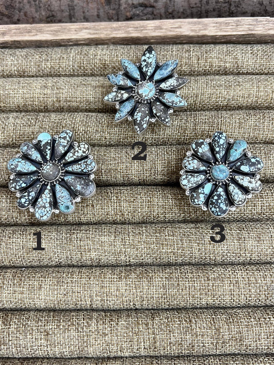 Handmade Sterling Silver Starfox Variscite Adjustable Ring Signed Nizhoni