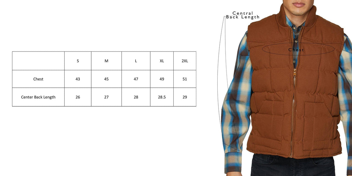 Men's Puffer Workwear/Streetwear Sleeveless Vest-NV640-BROWN/KHAKI