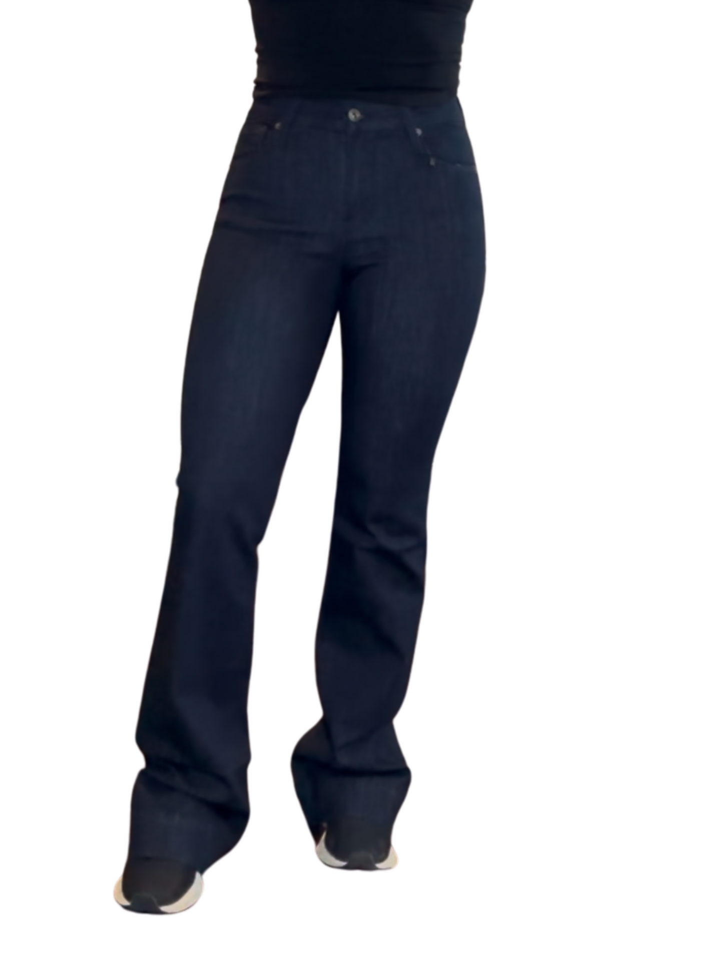 BELLA : Trouser Flare (Midnight) Navy Stitch Haala Denim