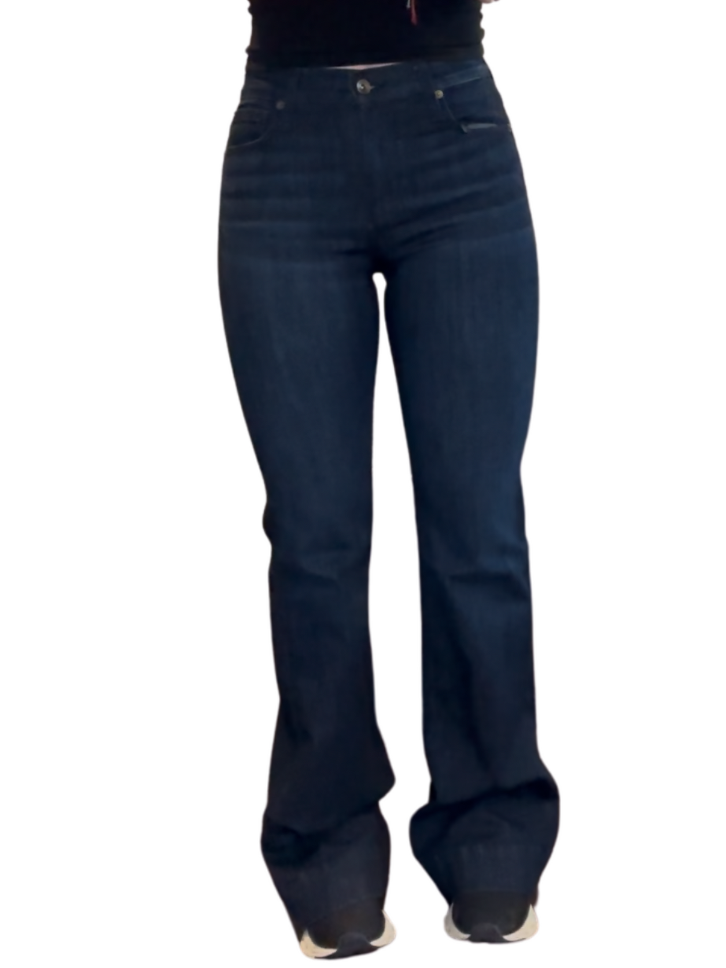 BELLA : Trouser Flare (Midnight) Navy Stitch Haala Denim