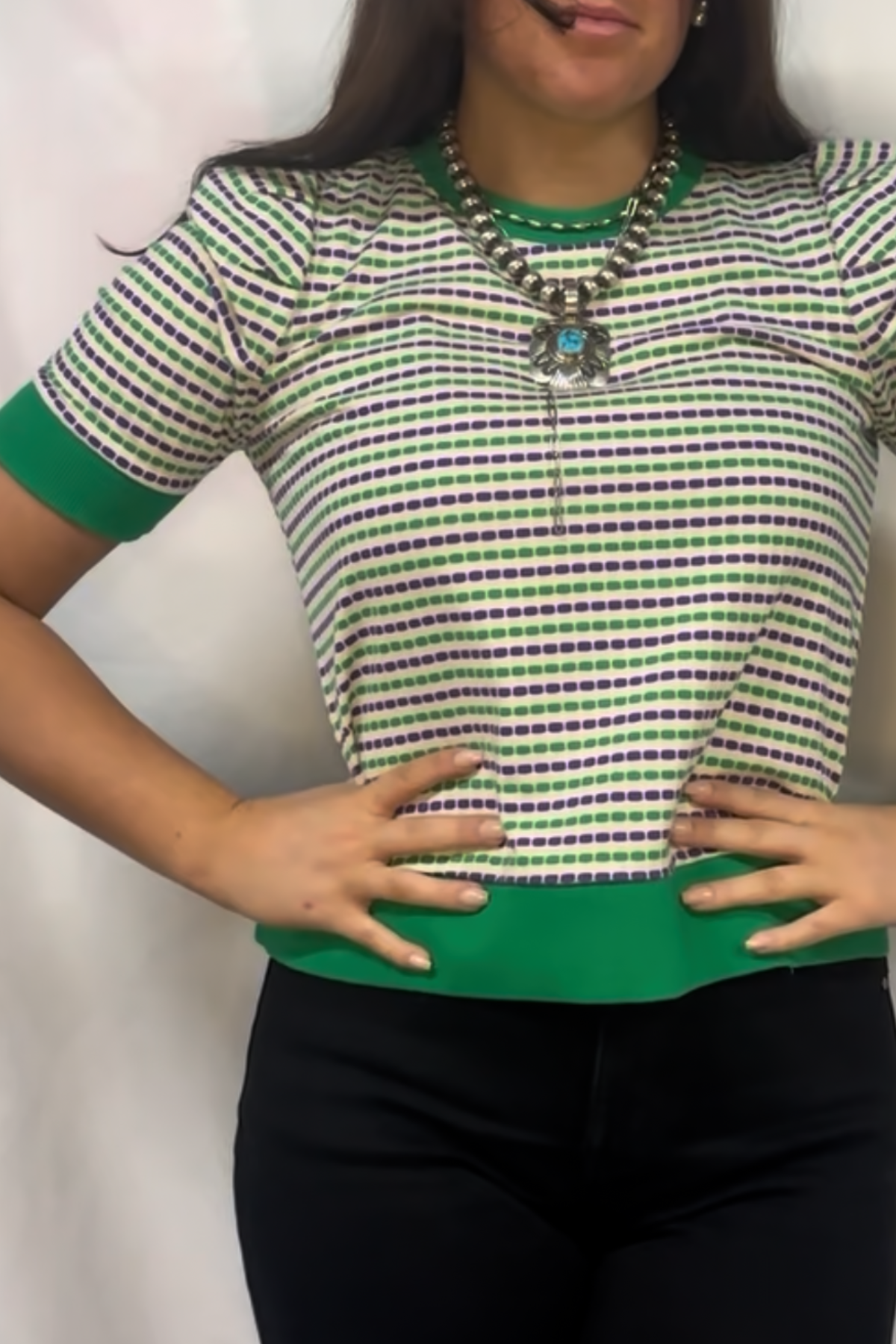 KNIT PUFF SLEEVE SWEATER