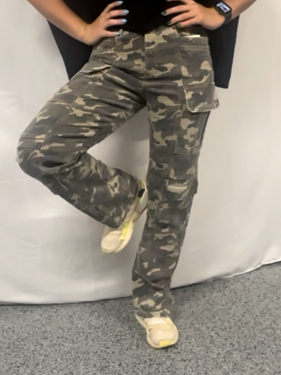 Camo Stretch Straight leg pants