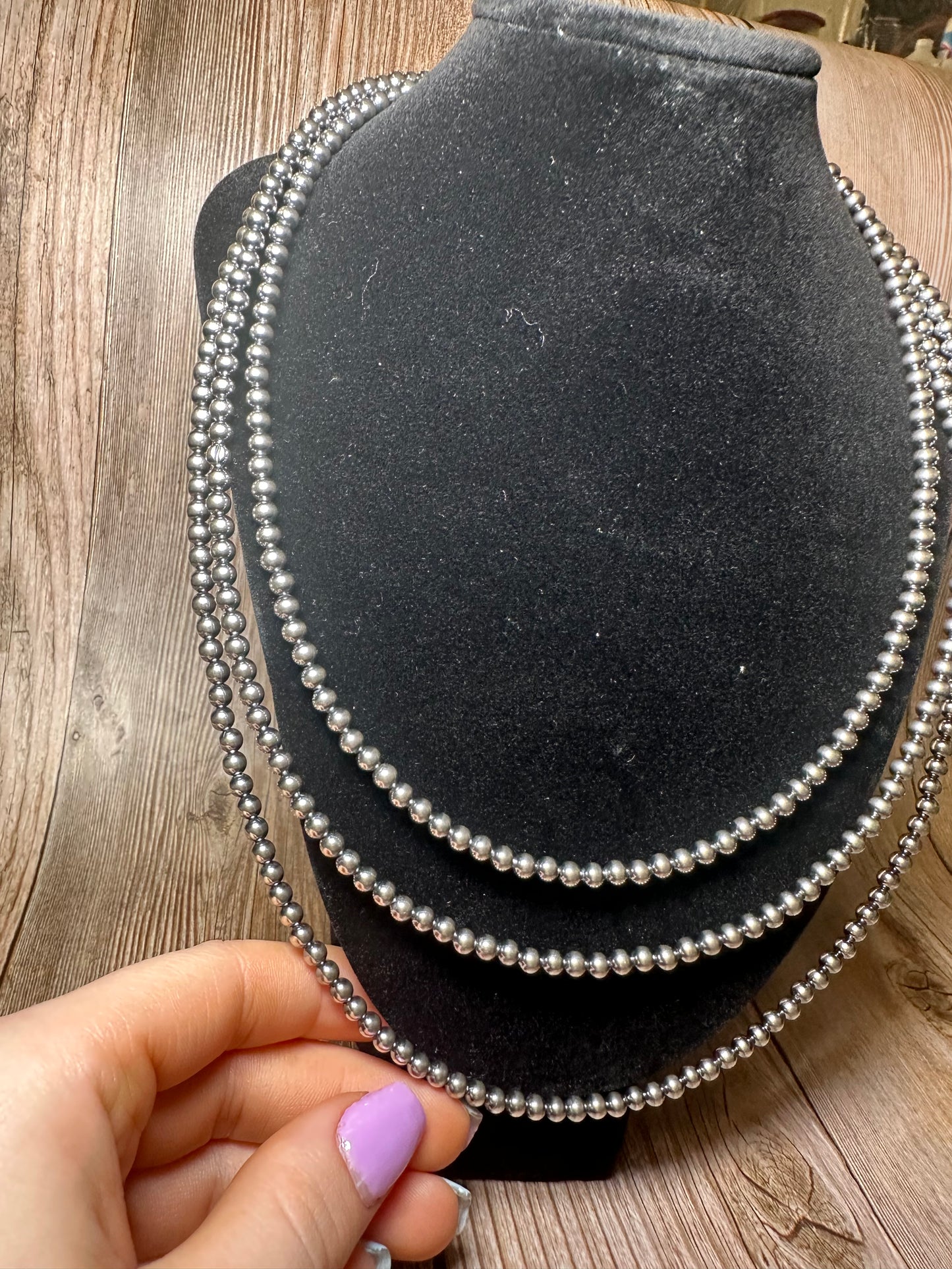 4mm  Build Your Own Sterling Silver Pearls Necklace 14"-24"