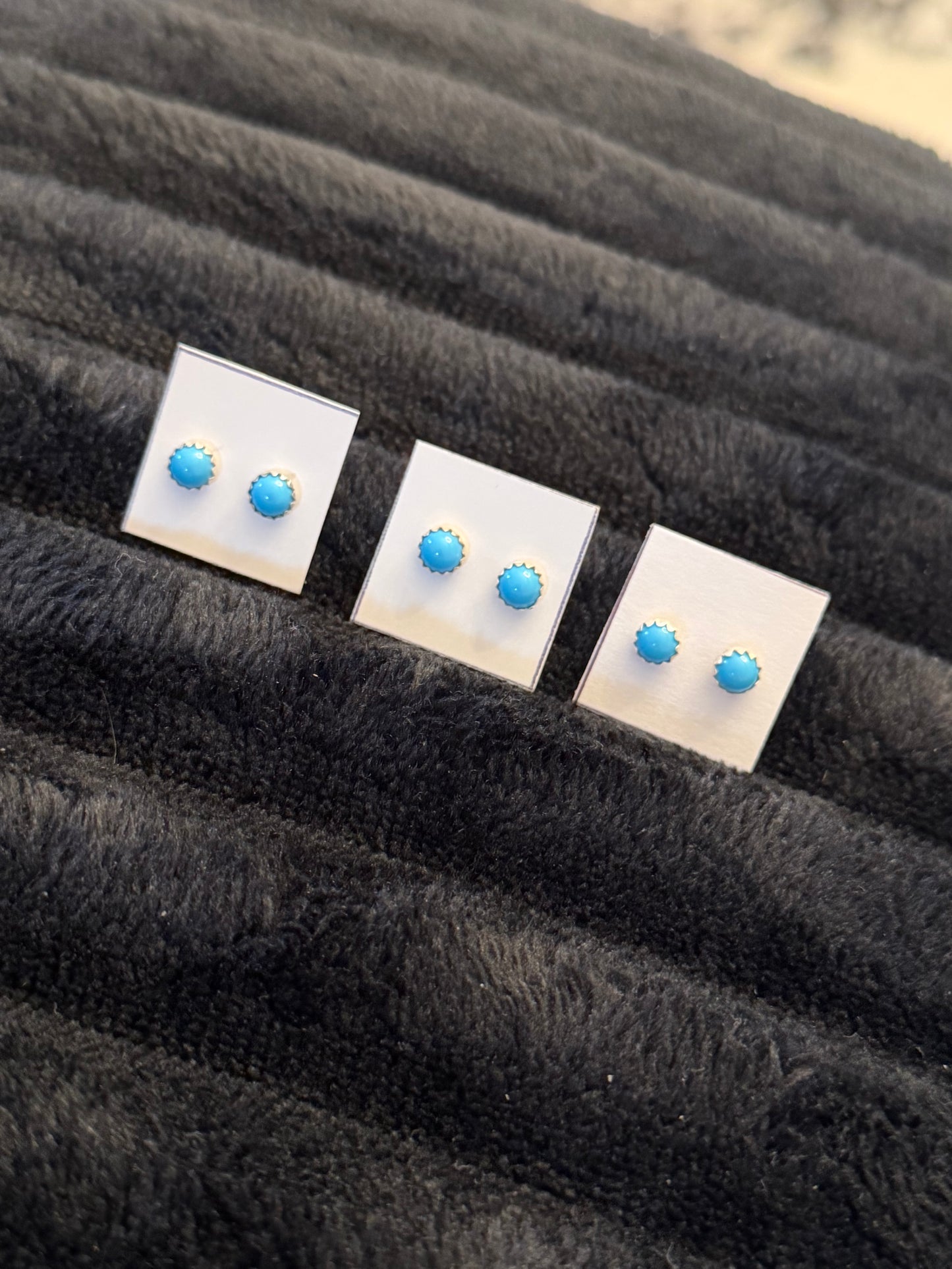 Navajo Handmade Turquoise Earrings - Linda Yazzie