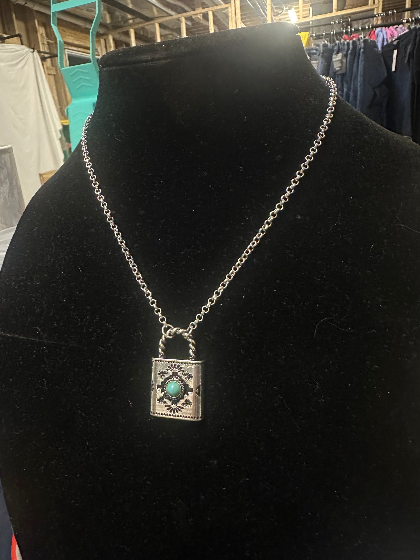 Western Aztec Lock Necklace