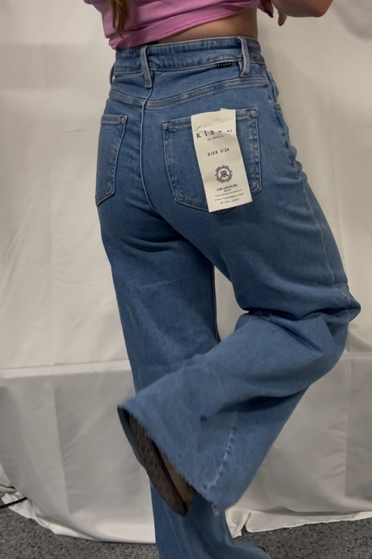 High Rise Wide Palazzo Jeans