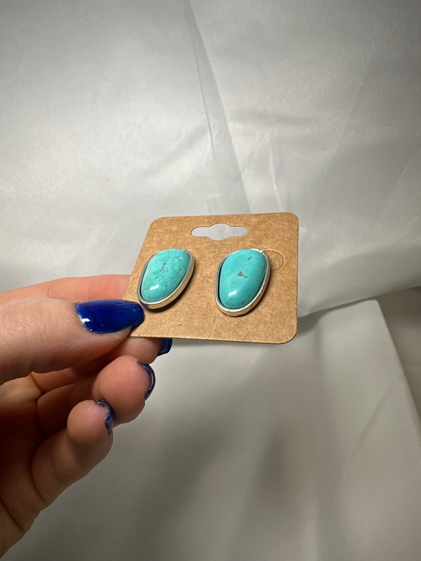 Natural Stone Post Earrings