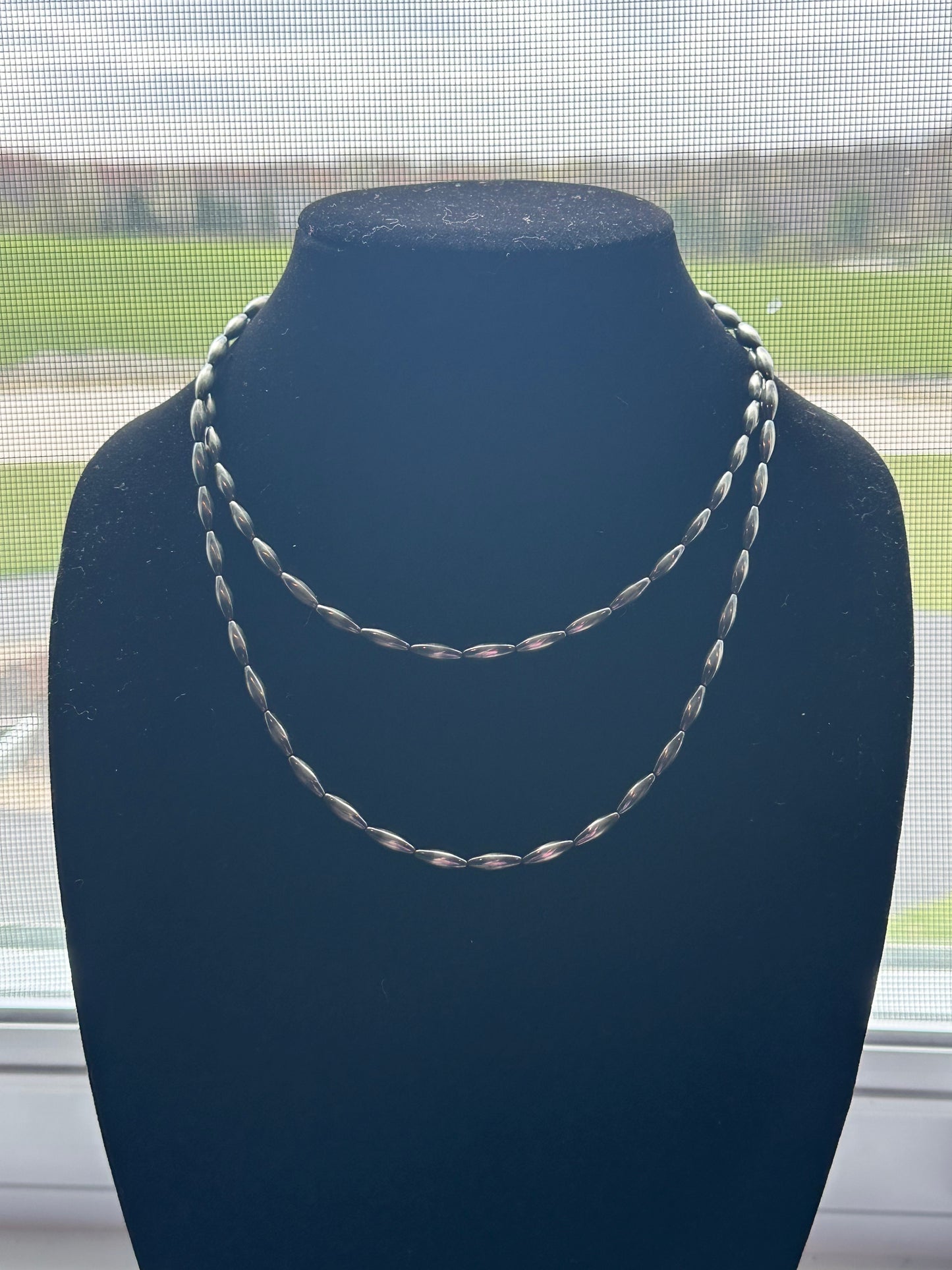 4mm Torpedo Pearls Build Your Own Sterling Silver Torpedo Pearls Necklace 14"-24"