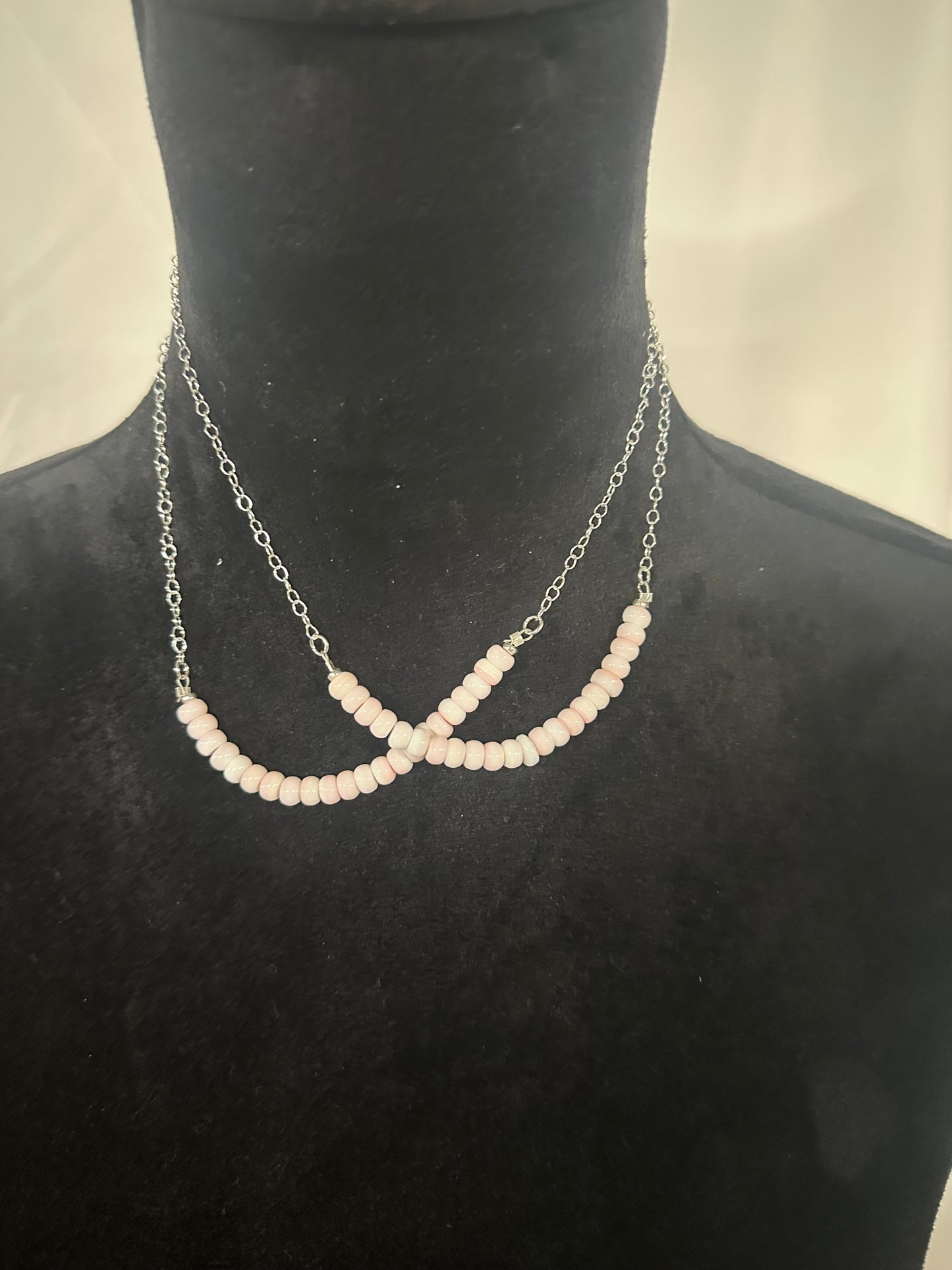 queen pink conch sterling silver chain necklace