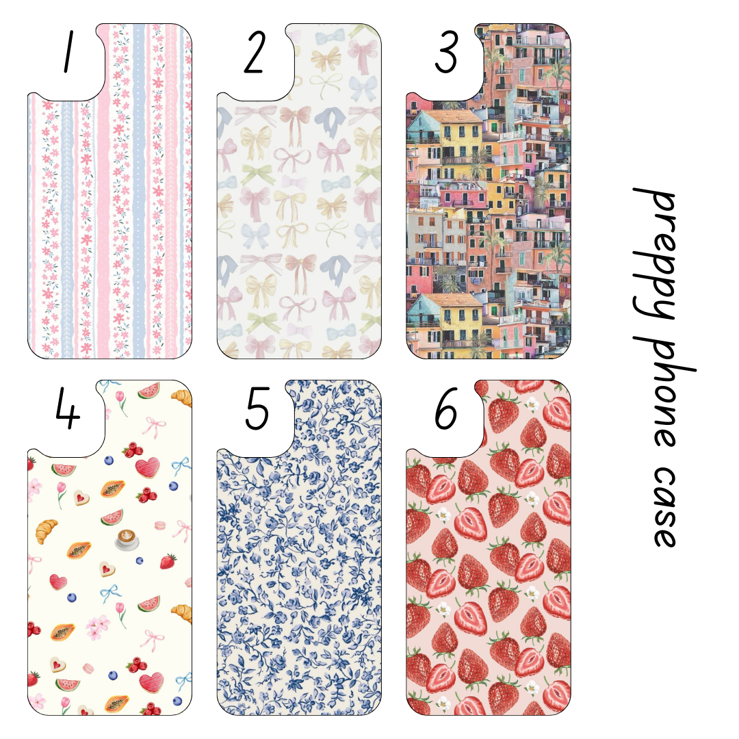 Classy Aesthetic pressed phone case *6OPTIONS *15SIZES