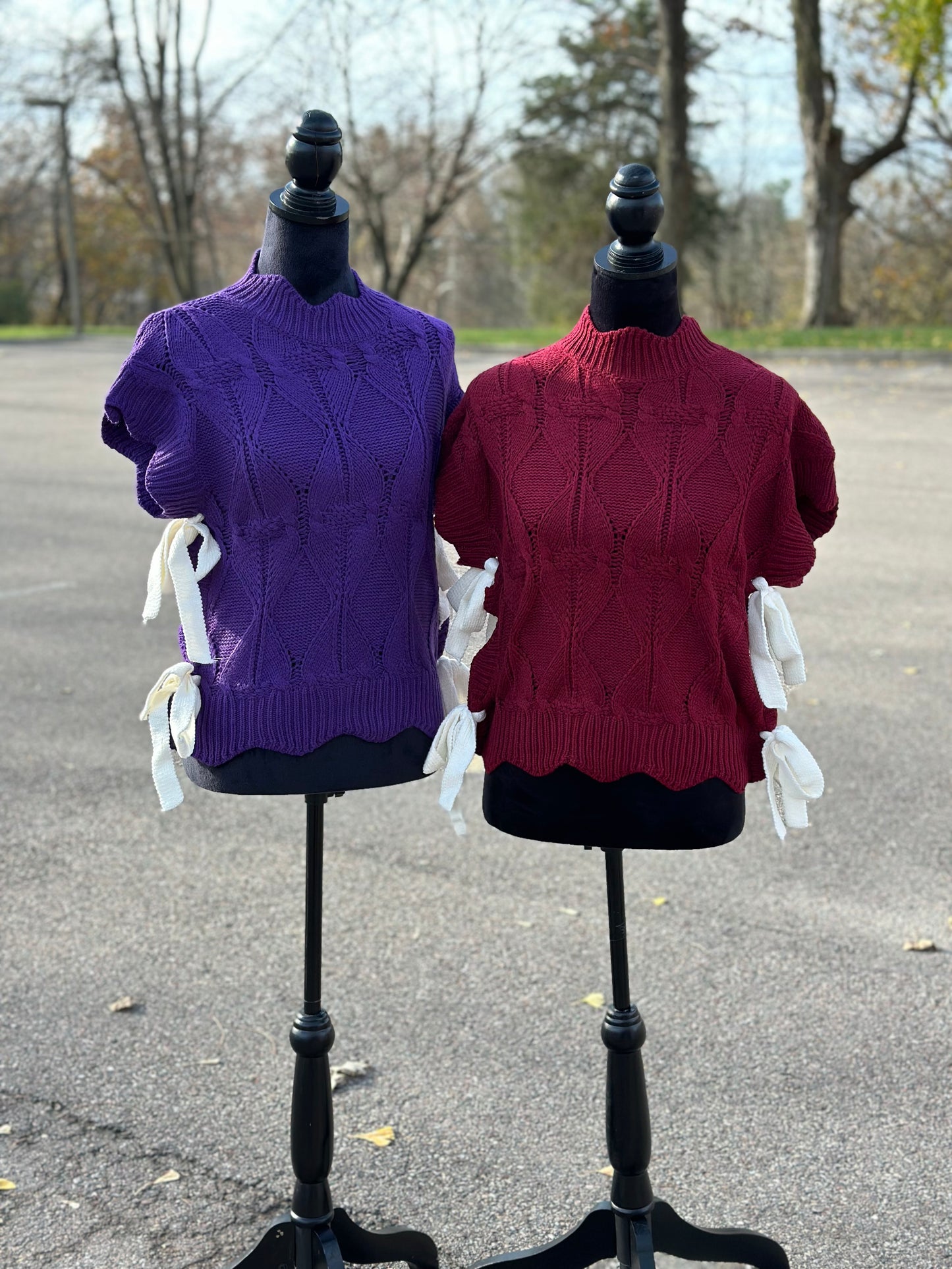 MOCK NECK CROPPED SWEATER VEST *4COLORS