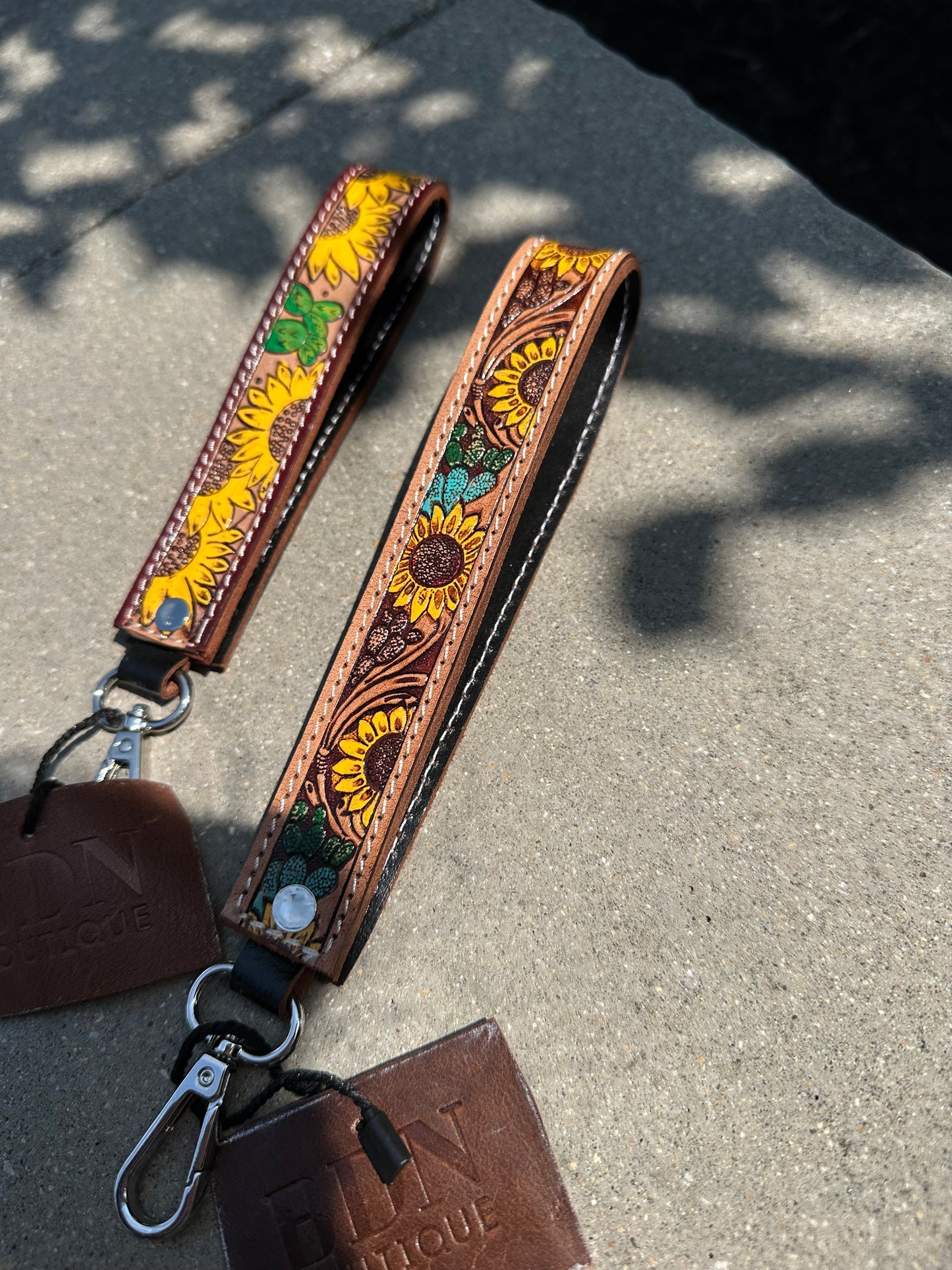 Tooled Leather Keychain