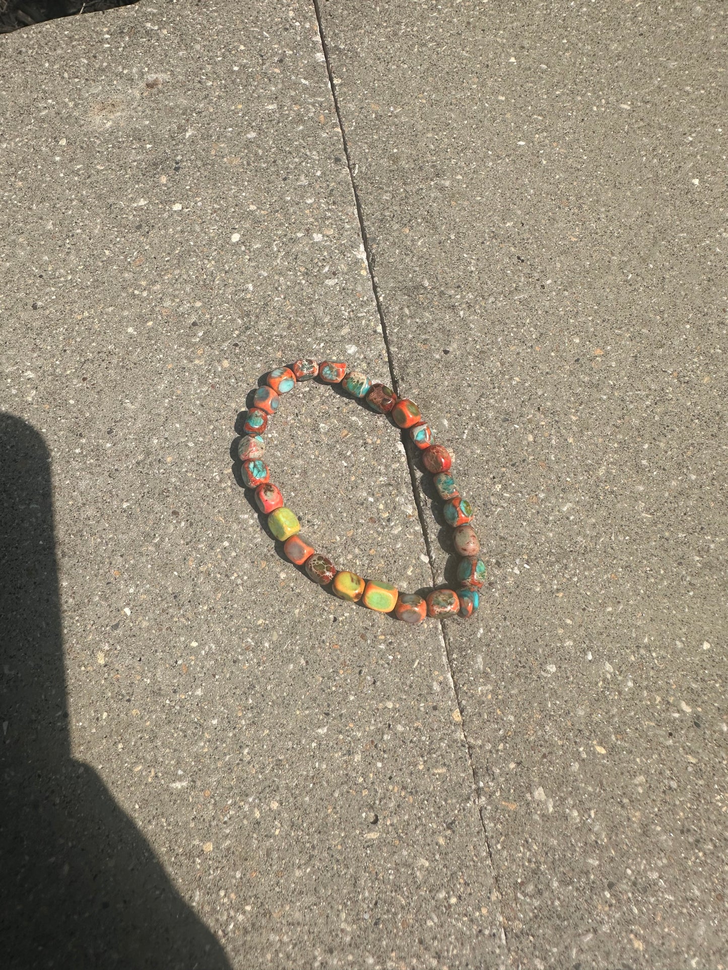 turquoise x spiny oyster stretch bracelet