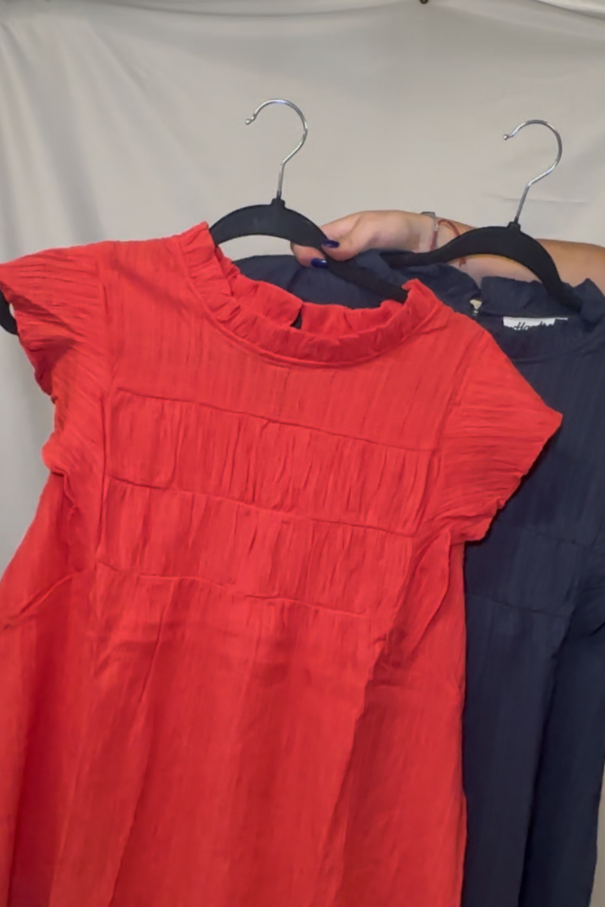 Crinkle Woven Top W/ Flutter Short Sleeve *2COLORS