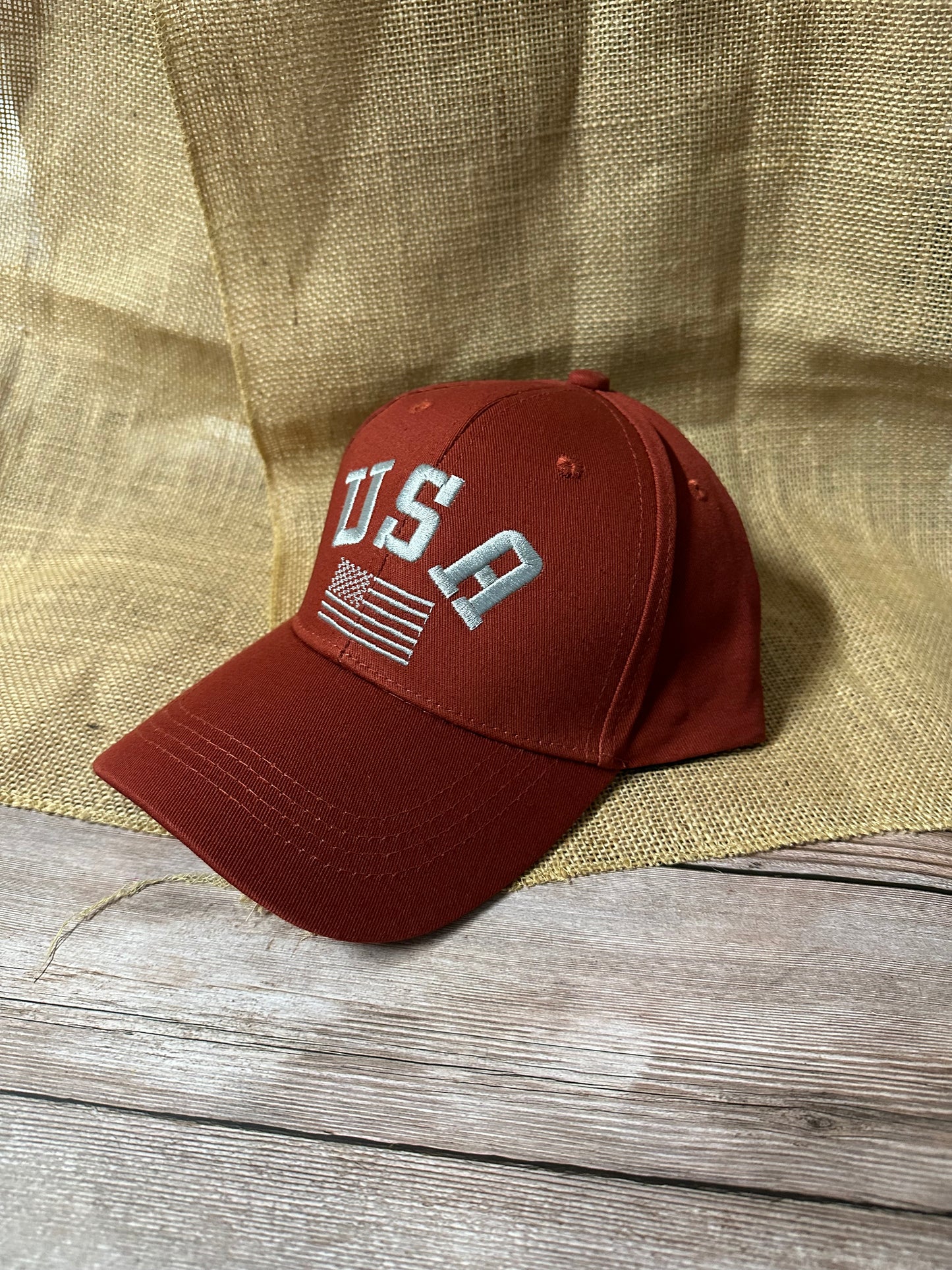 USA Flag Hat (Maroon)