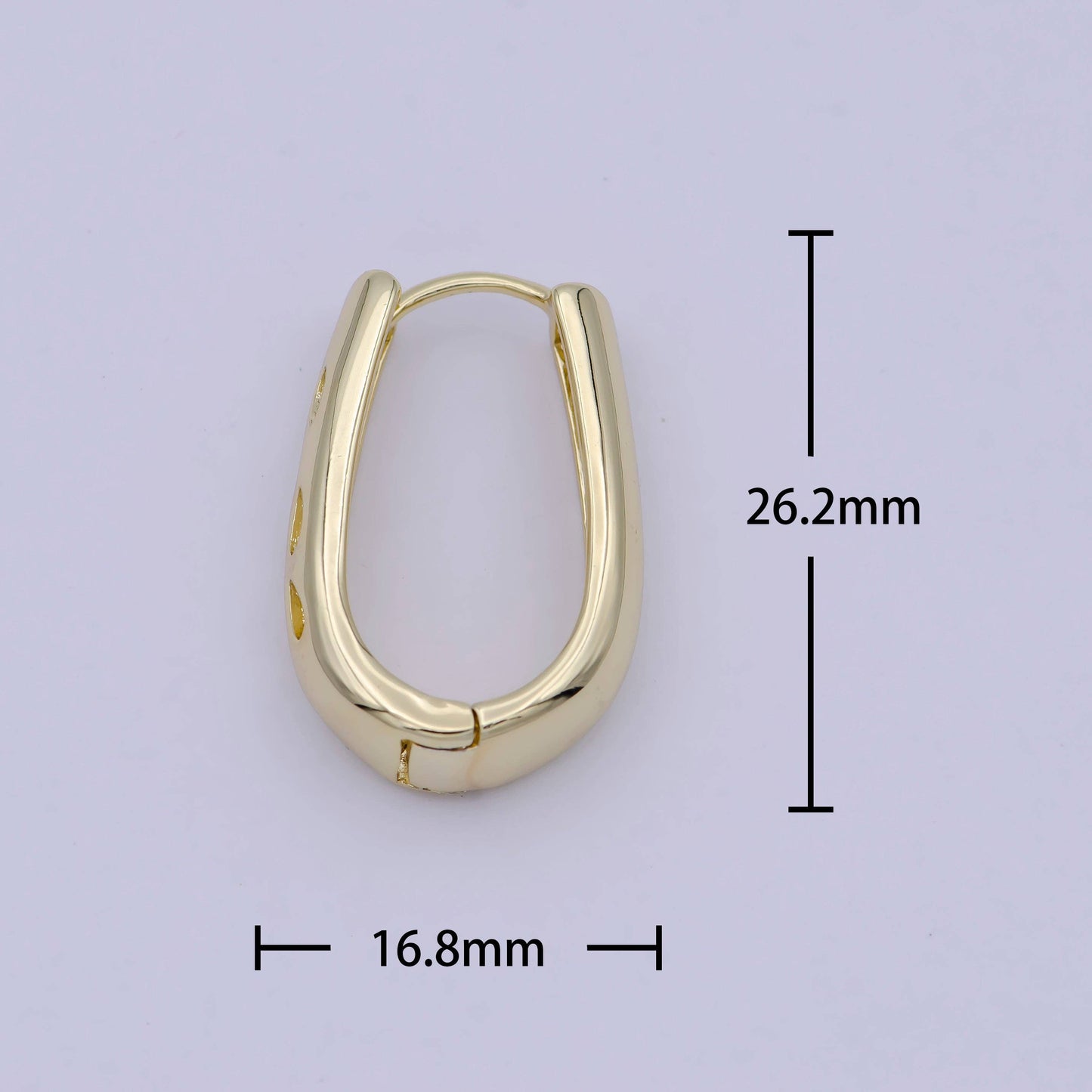 Gold Filled Hoop Earrings, Oval Hoop Earrings, Small Oval Gold Hoops Minimalist Jewelry For Women, Simple Gold Oval Earring T-304