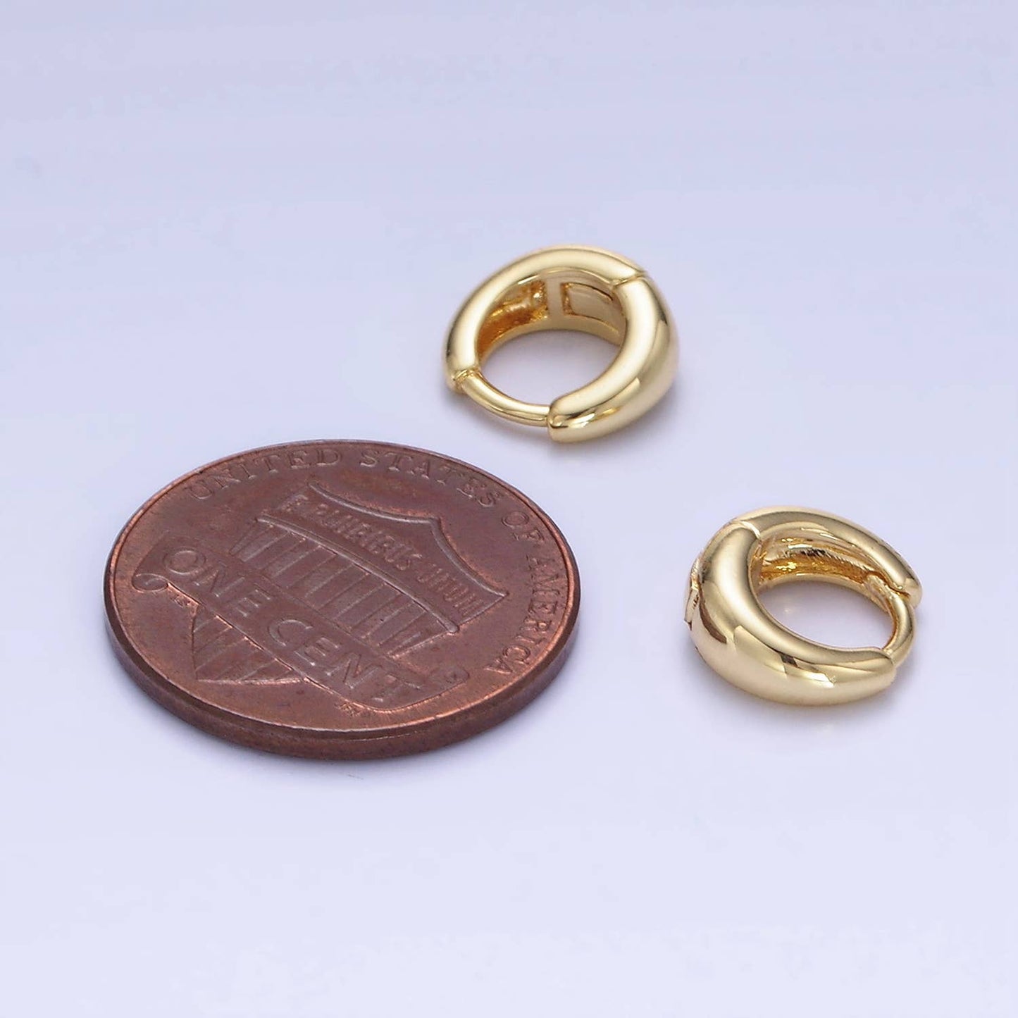 14K Gold Filled 10mm Minimalist Dome Cartilage Earrings