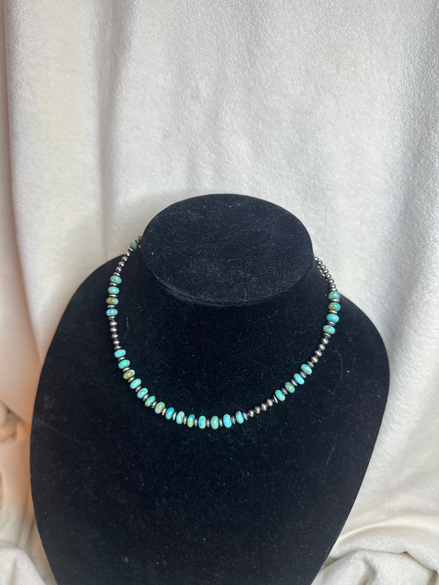 4mm x rondelle turquoise necklace