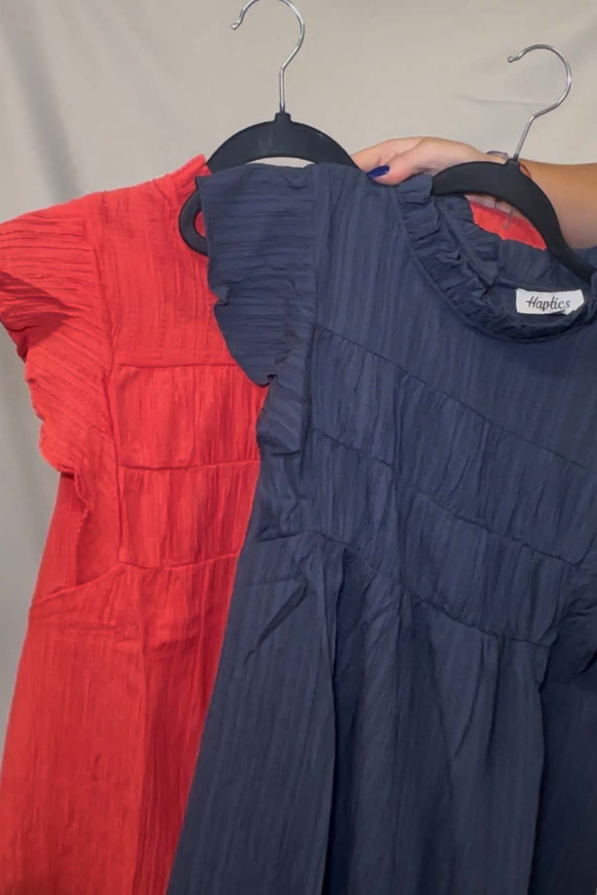 Crinkle Woven Top W/ Flutter Short Sleeve *2COLORS