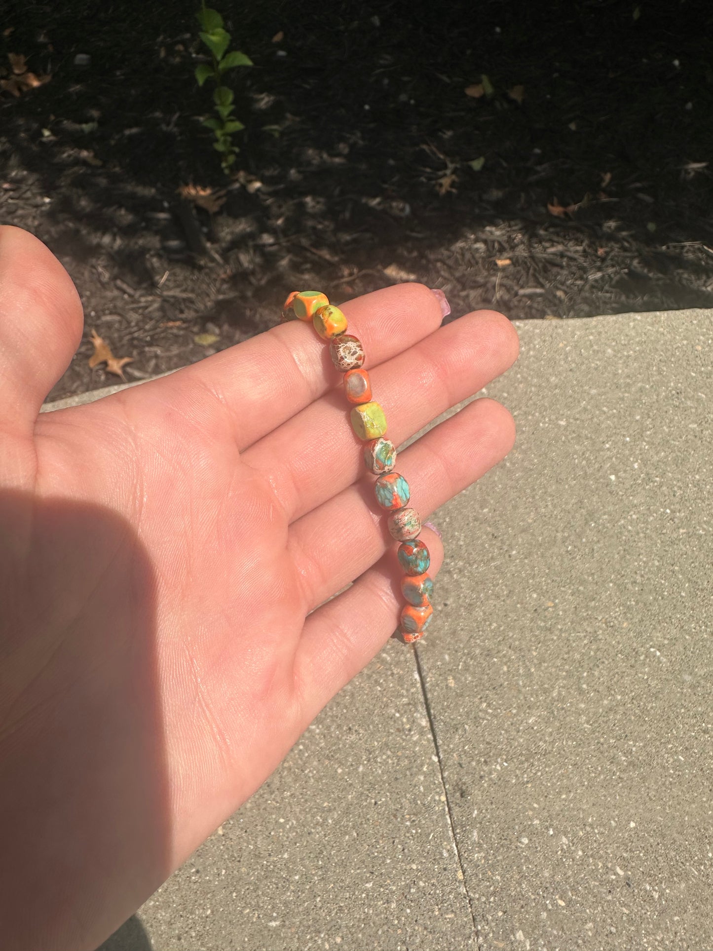 turquoise x spiny oyster stretch bracelet