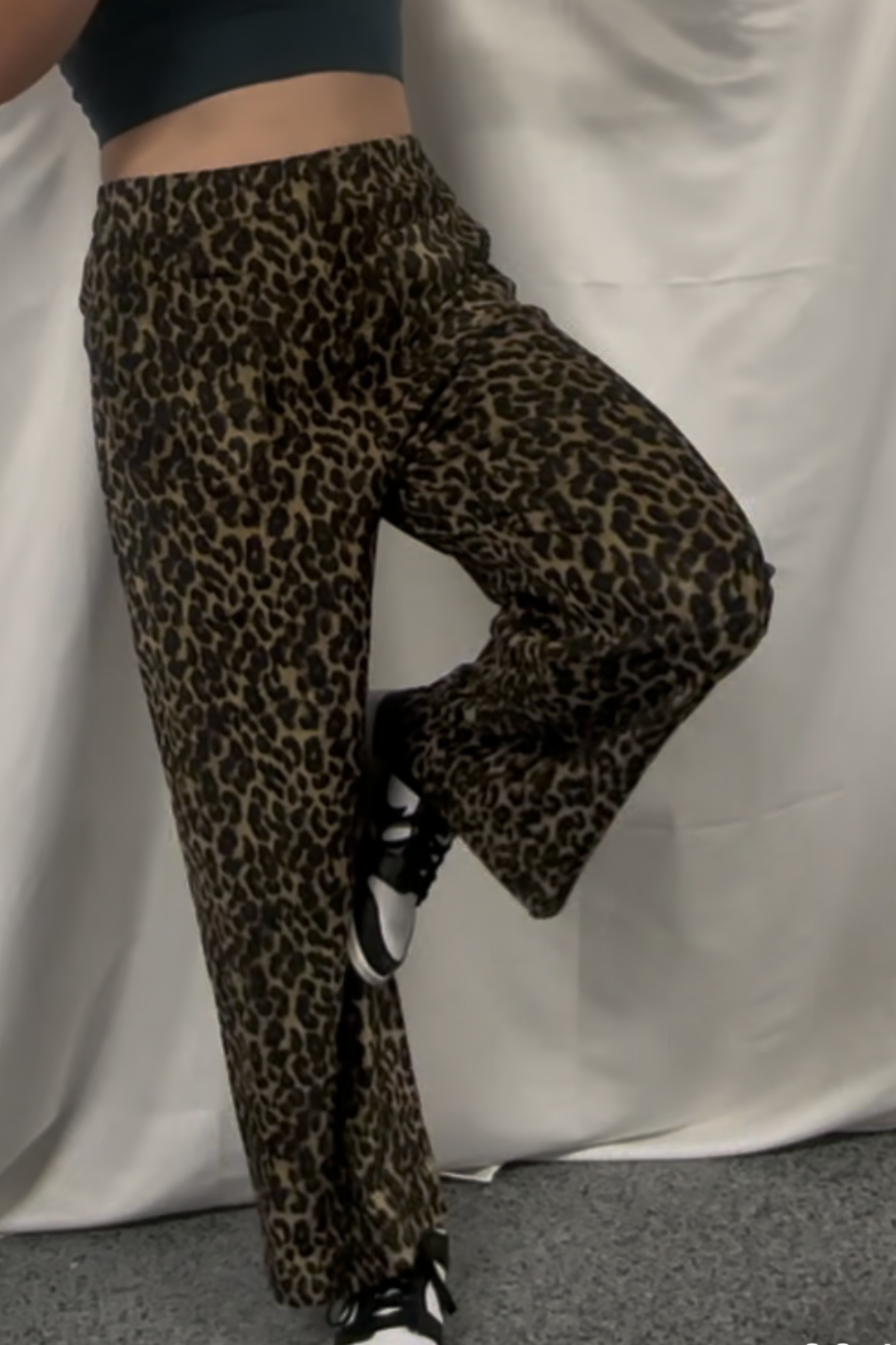 Wide Leg Leopard Pants