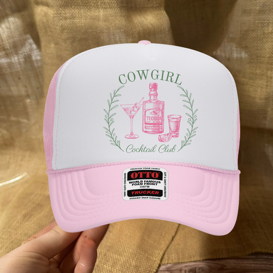 COWGIRL COCKTAIL CLUB TRUCKER HAT *17 COLORS