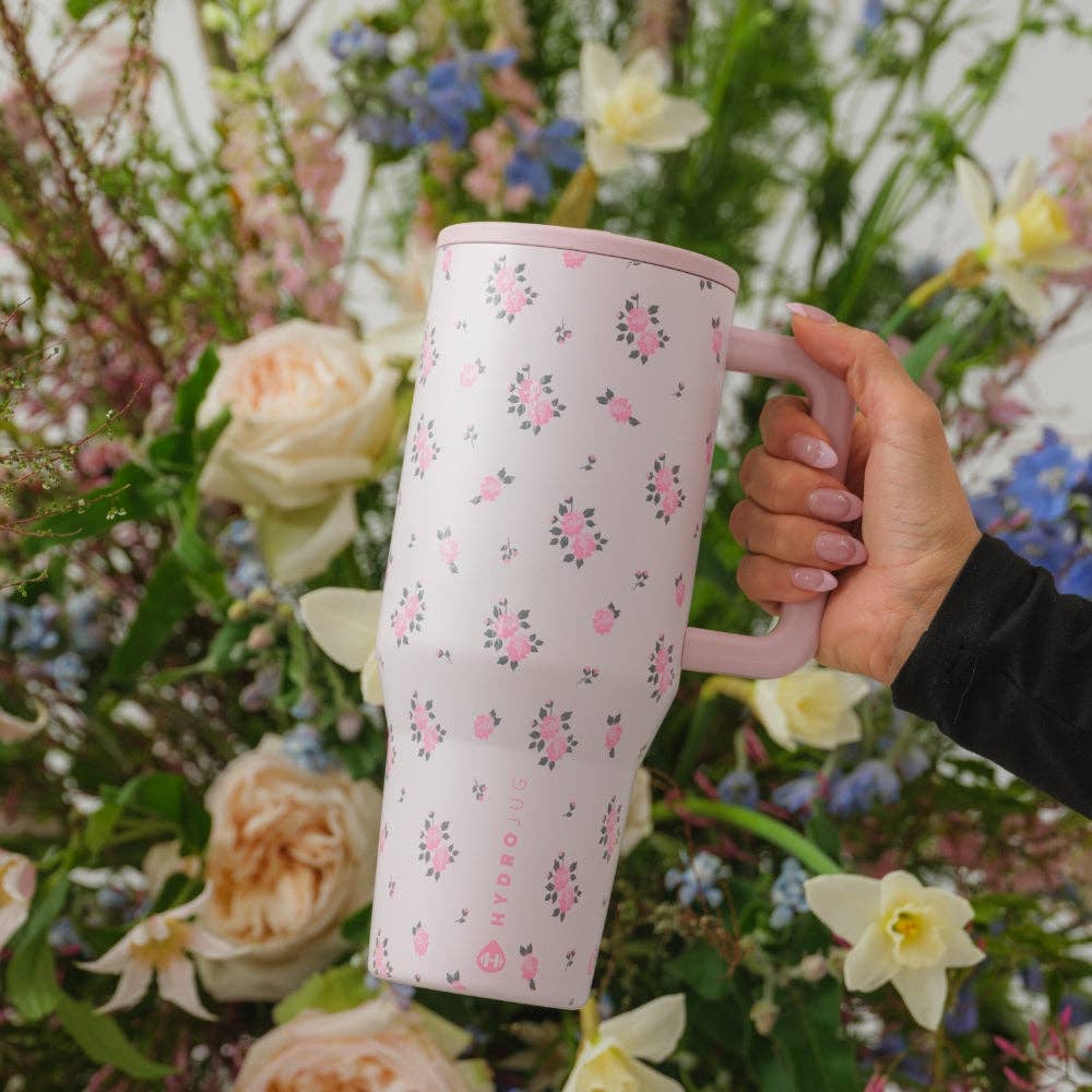 Wildrose Floral 40 oz Traveler Tumbler