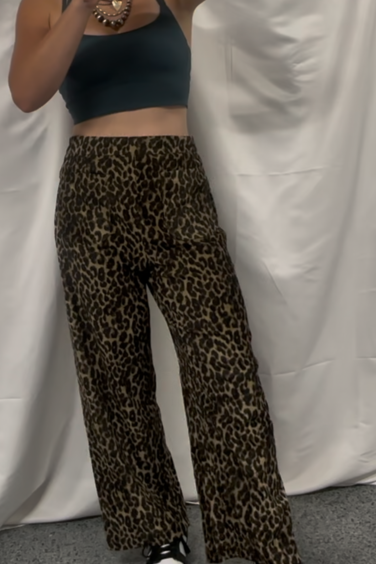 Wide Leg Leopard Pants
