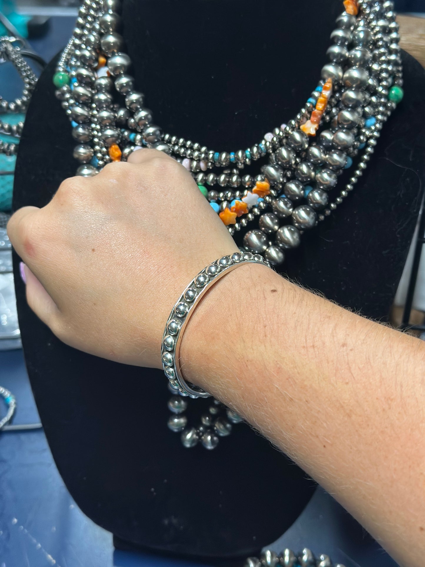 Mesa Moon Sterling Silver Studded Cuffs