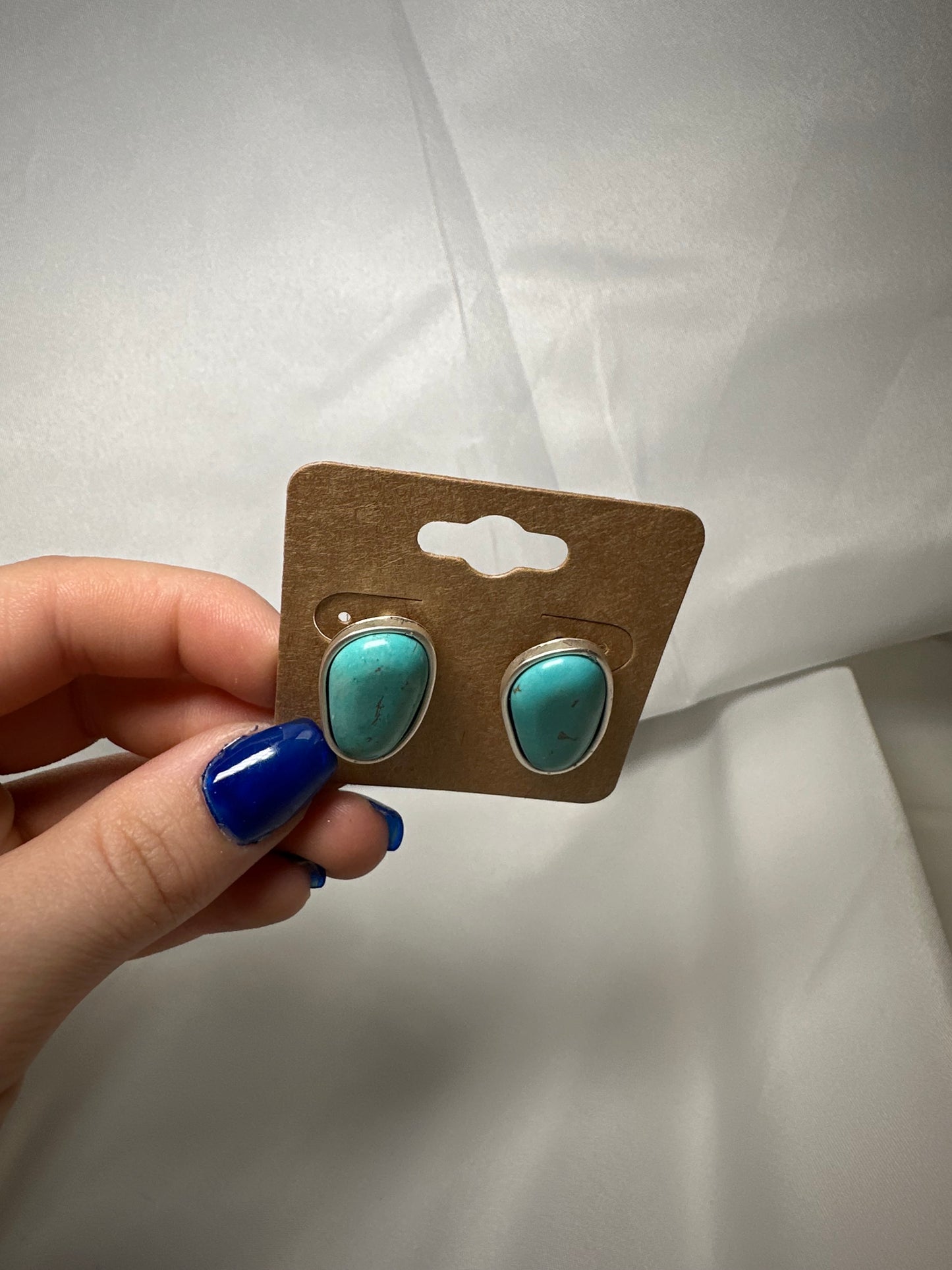 Natural Stone Post Earrings