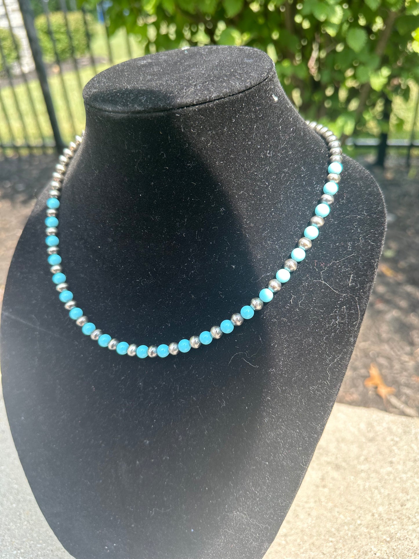 6mm navajo style pearl + sleeping beauty