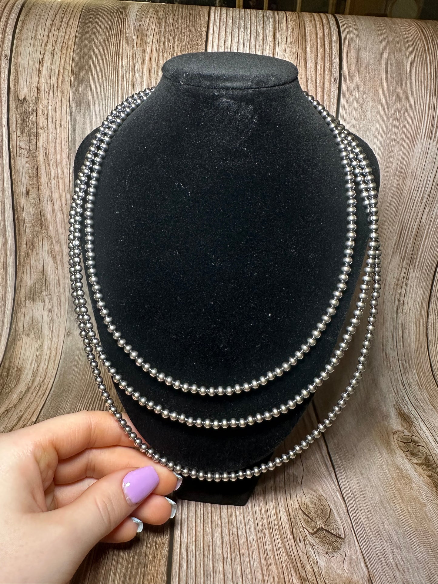 4mm  Build Your Own Sterling Silver Pearls Necklace 14"-24"