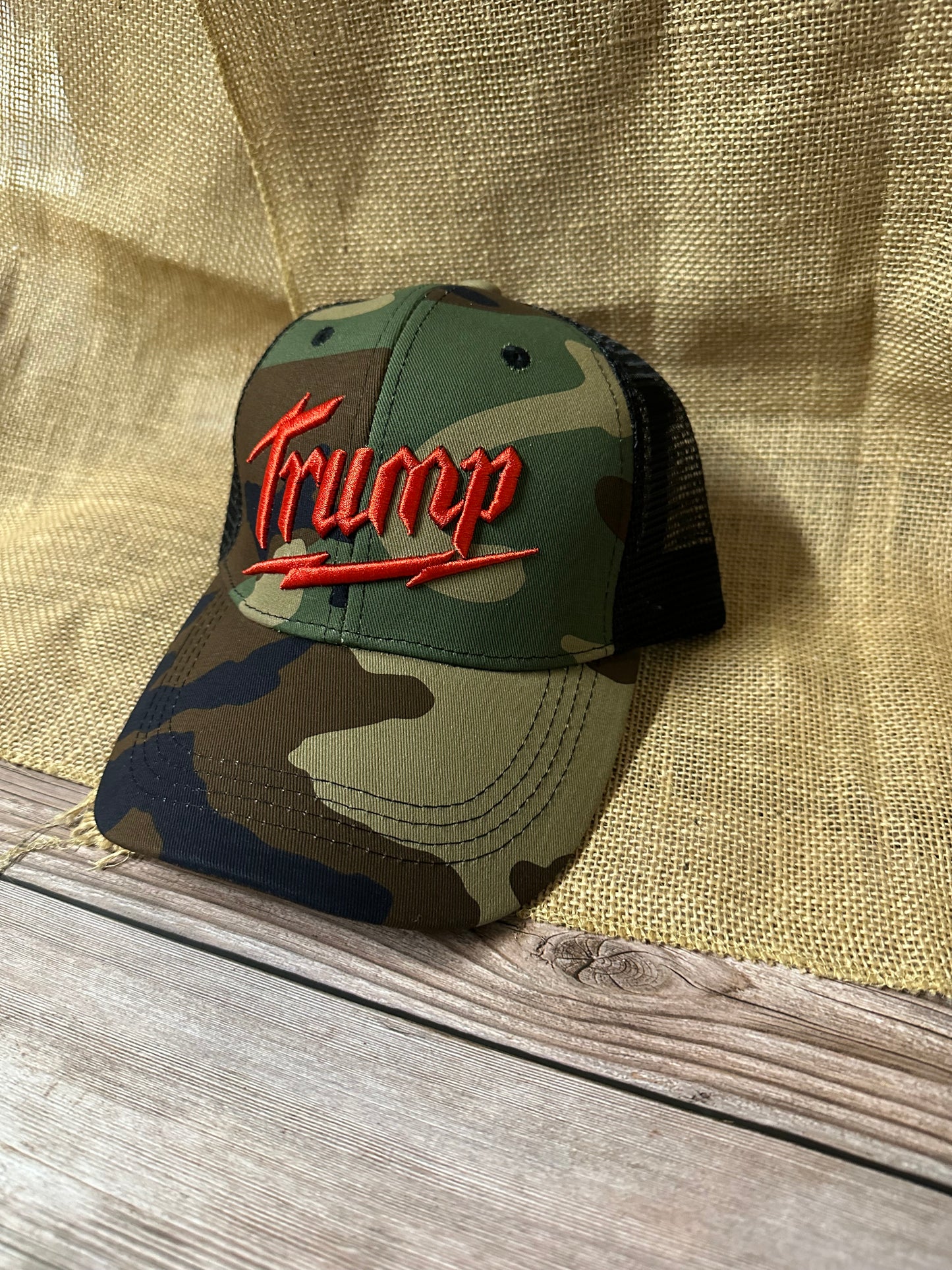 Trump Lightning Bolt - Camo Trucker Hat