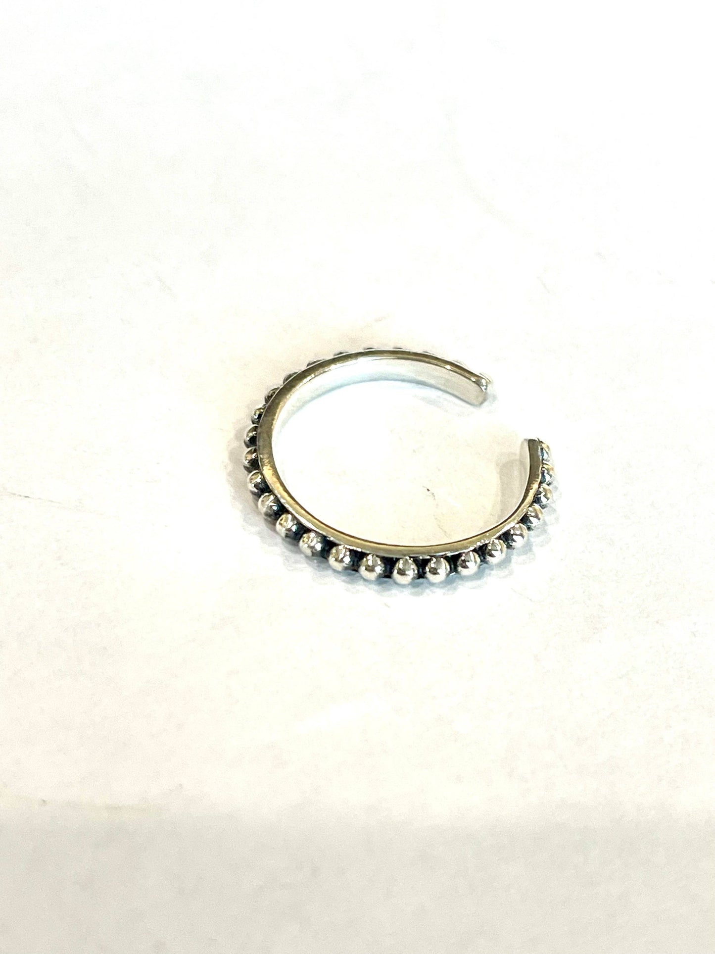 Beautiful Handmade 2mm Sterling Silver Adjustable Ring