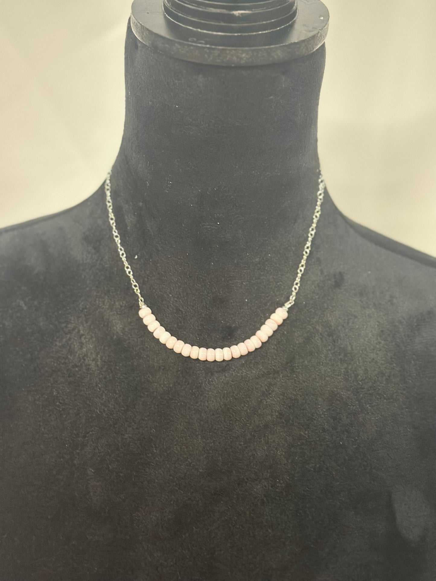 queen pink conch sterling silver chain necklace