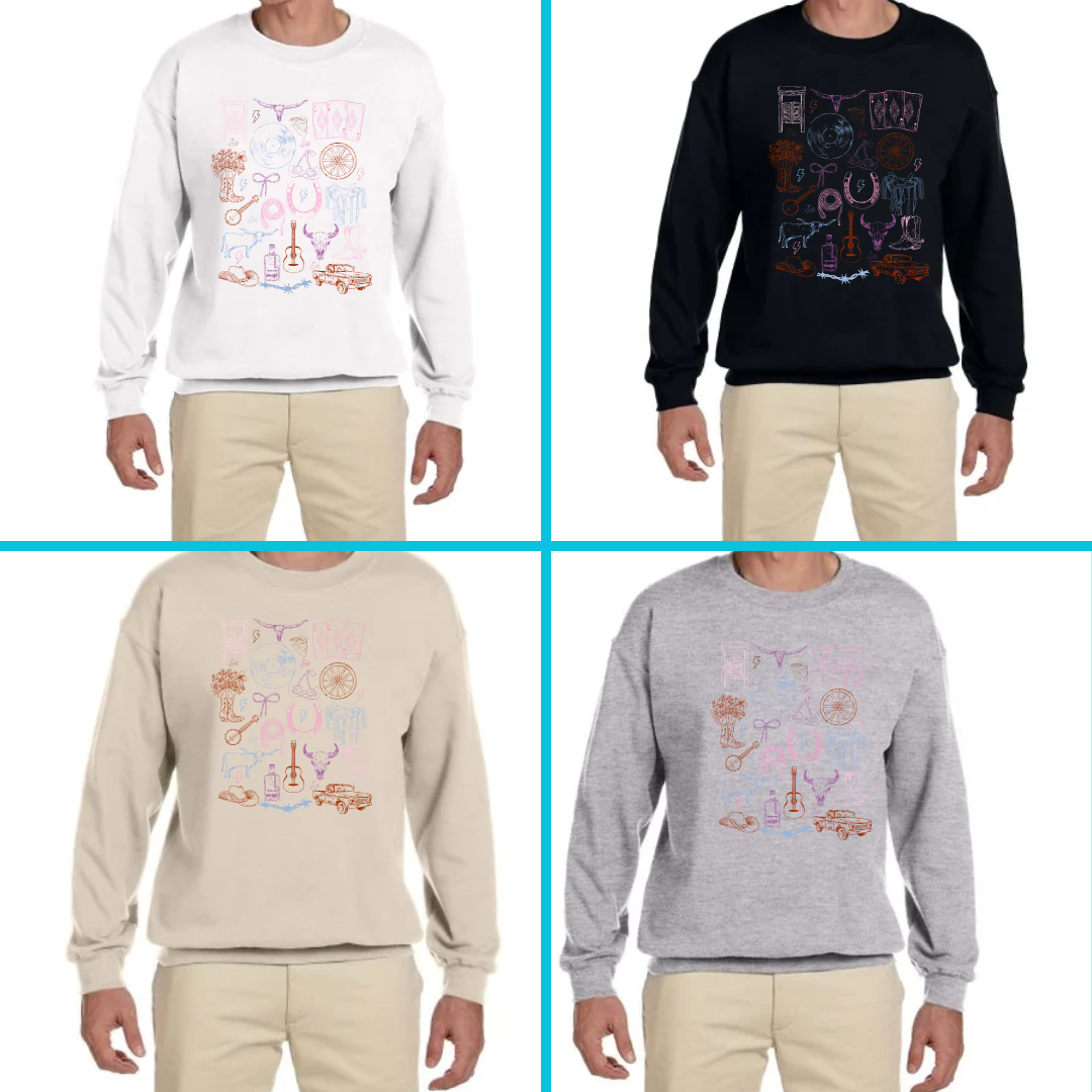 Wild West Collage Crewneck