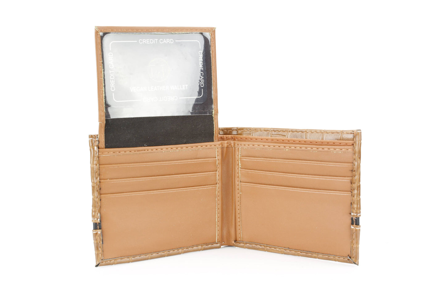 Crocodile Embossed Vegan Wallet with Solid Band VL 904
