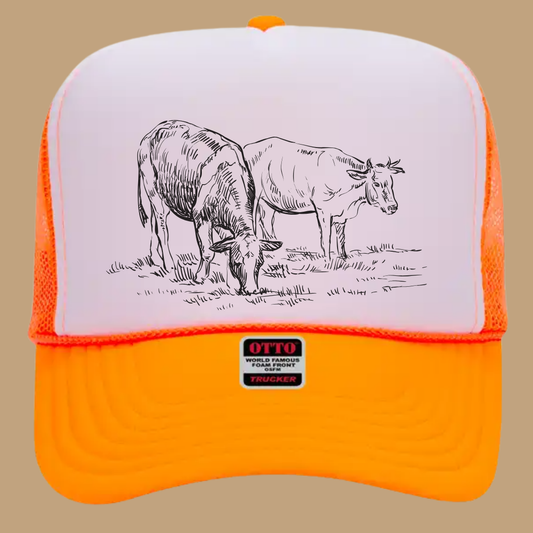CATTLE SCENE TRUCKER HAT *17 COLORS