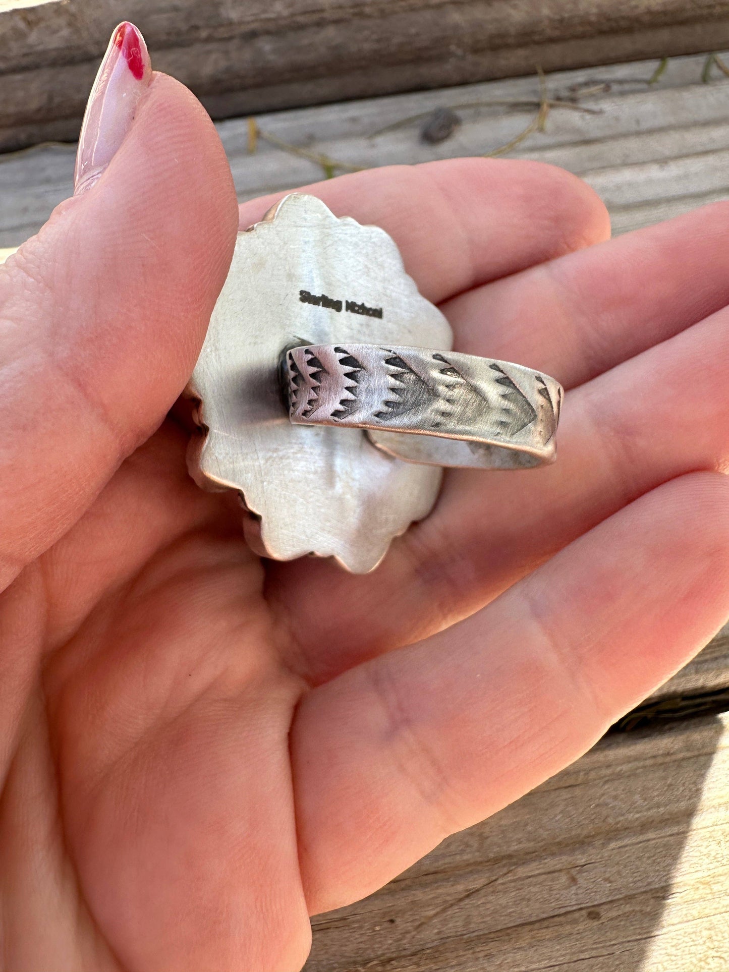 Handmade Sonoran Mountain Turquoise & Sterling Adjustable Ring