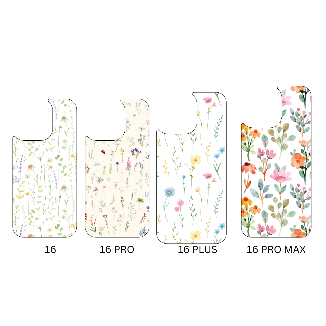 Floral Design pressed phone case *6OPTIONS *15SIZES