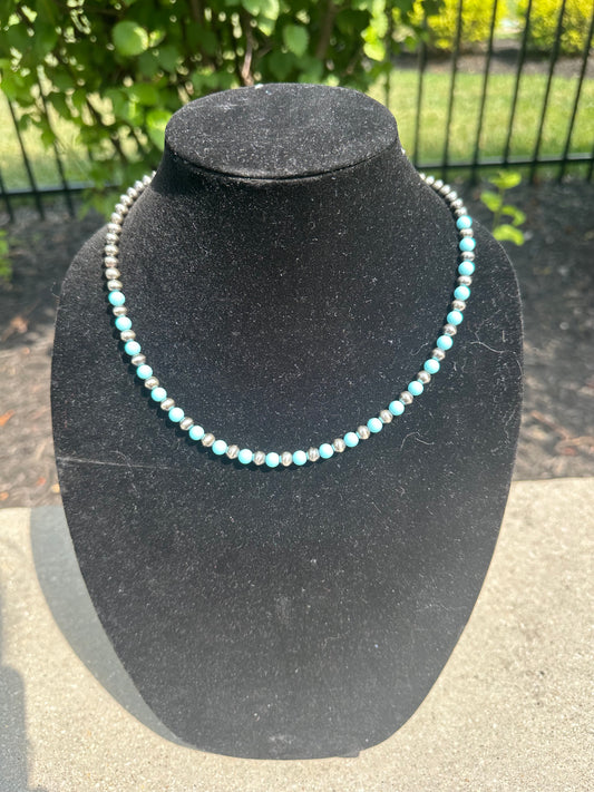 6mm navajo style pearl + sleeping beauty