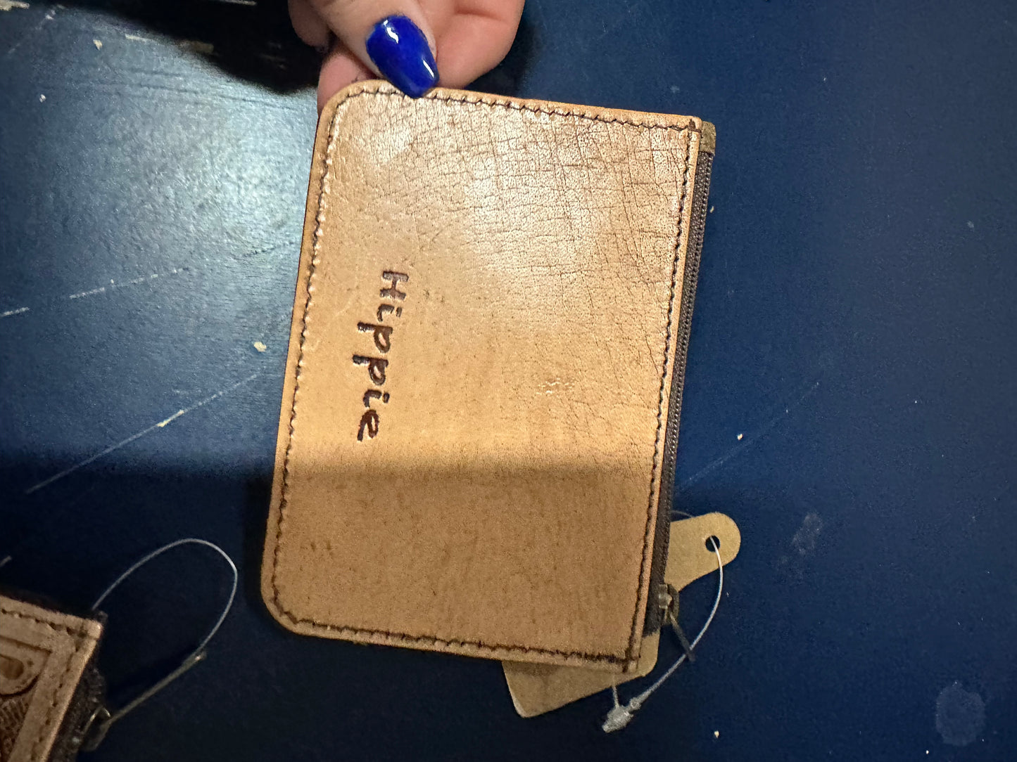 Western Tooled Genuine Leather Coin Pouch