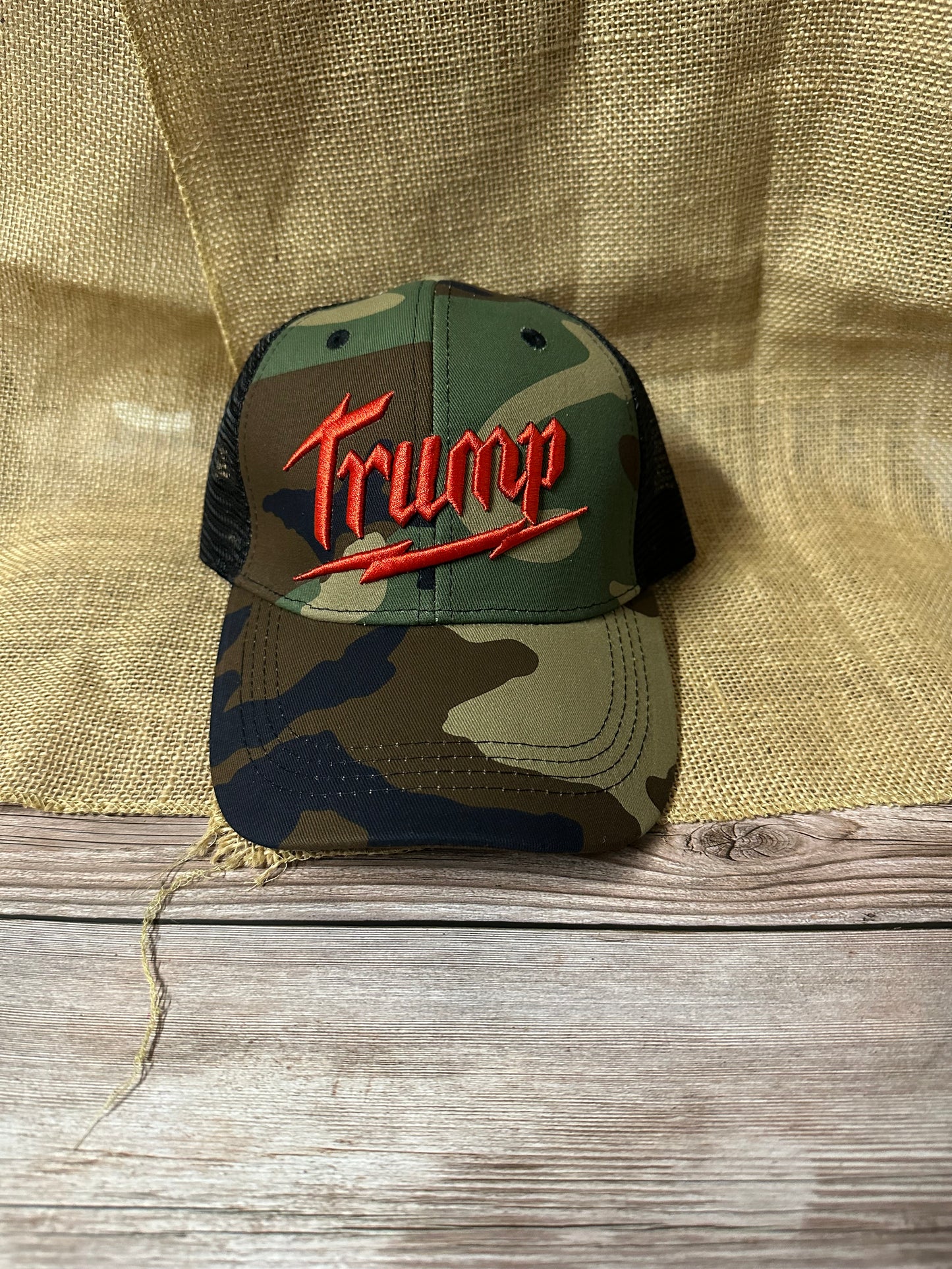 Trump Lightning Bolt - Camo Trucker Hat