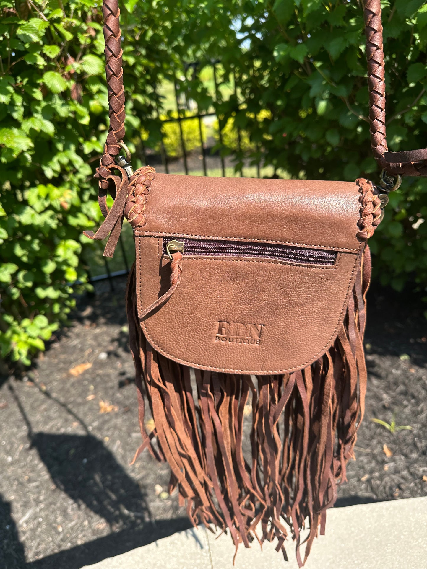 turquoise detail small leather purse