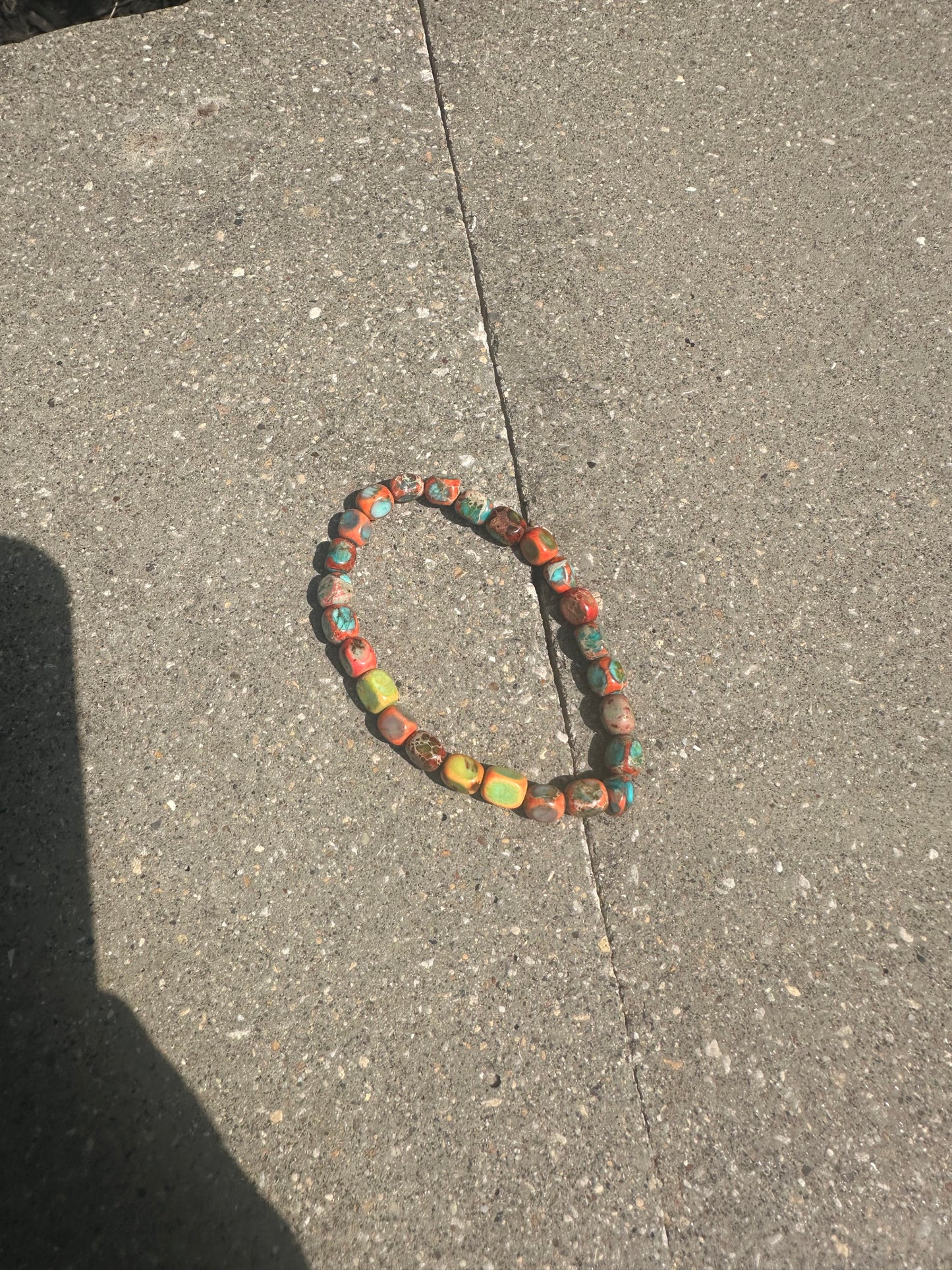 turquoise x spiny oyster stretch bracelet