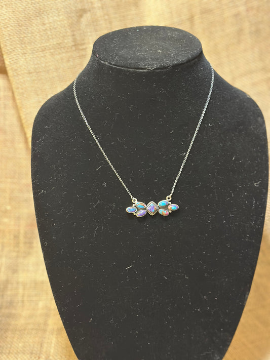 Handmade Sterling Silver Pink Dream Mojave Necklace