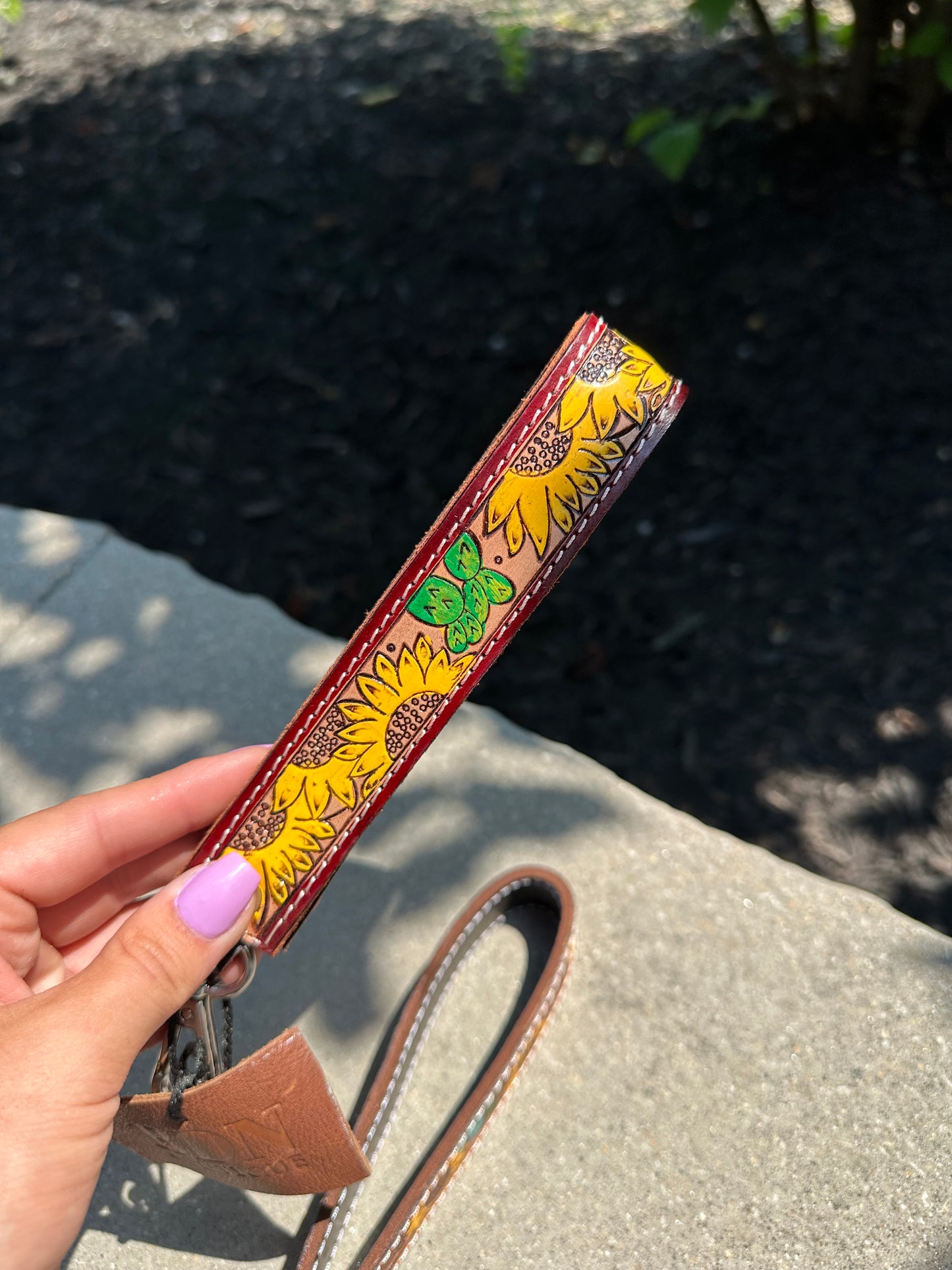 Tooled Leather Keychain